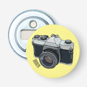 Cartoon filmcamera button flesopener