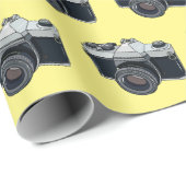 Cartoon filmcamera cadeaupapier (Rol Hoek)