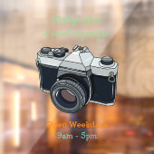 Cartoon filmcamera raamsticker (Vel 2)