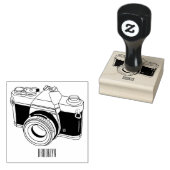 Cartoon filmcamera 	rubberstempel (Gestempeld)