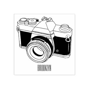 Cartoon filmcamera rubberstempel