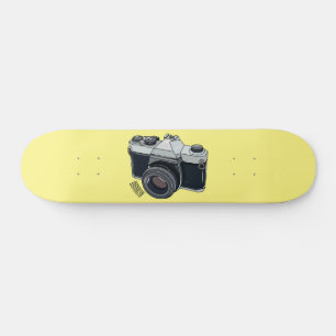 Cartoon filmcamera skateboard