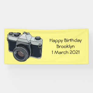 Cartoon filmcamera spandoek