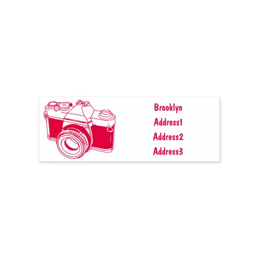 Cartoon filmcamera zelfinktende stempel (Design)