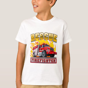 Cartoon Fire Truck T-shirt