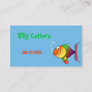 Cartoon Fish Children's Calling Card Contactkaartje