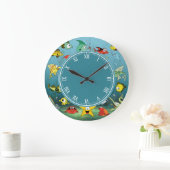 Cartoon Fish Underwater Roman Numbers Grote Klok (Huis)