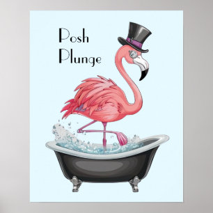 Cartoon Flamingo Poster