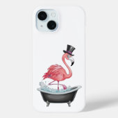 Cartoon Flamingo Telefoon Case (Achterkant)