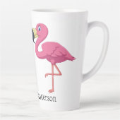 Cartoon Flamingos personaliseren Latte Mok (Rechts)