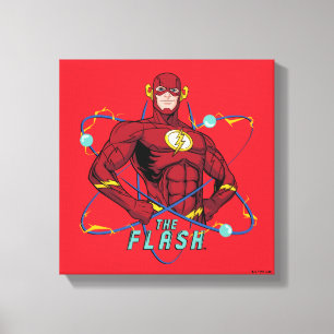 Cartoon Flash atoomgrafisch Canvas Afdruk