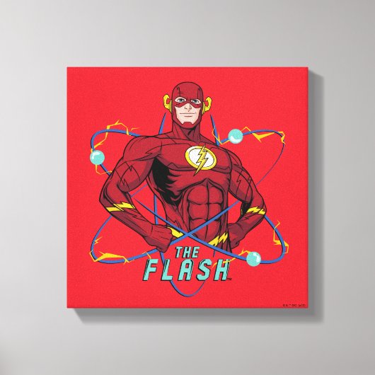 Cartoon Flash atoomgrafisch Canvas Afdruk (Voorkant)