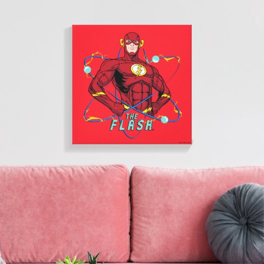 Cartoon Flash atoomgrafisch Canvas Afdruk (Insitu (Woonkamer))