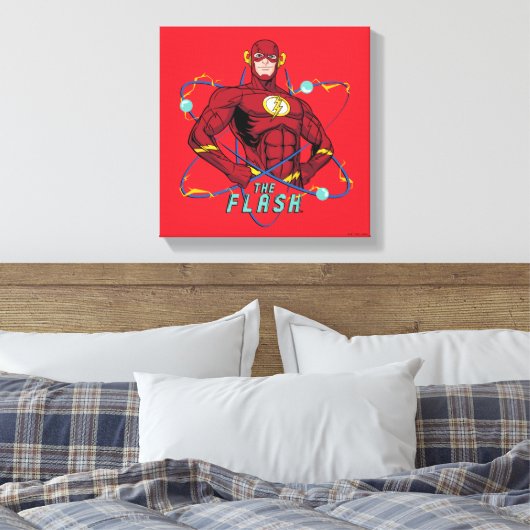 Cartoon Flash atoomgrafisch Canvas Afdruk (Insitu (Slaapkamer))