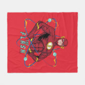 Cartoon Flash atoomgrafisch Fleece Deken (Voorkant (Horizontaal))