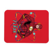 Cartoon Flash atoomgrafisch Magneet (Horizontaal)