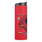 Cartoon Flash atoomgrafisch Thermosbeker (Gedraaid links)