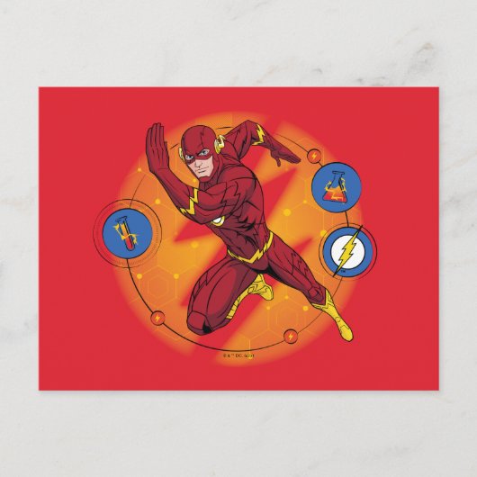 Cartoon Flash Laboratory Running Graphic Briefkaart (Voorkant)