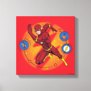 Cartoon Flash Laboratory Running Graphic Canvas Afdruk
