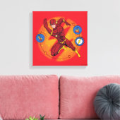 Cartoon Flash Laboratory Running Graphic Canvas Afdruk (Insitu (Woonkamer))