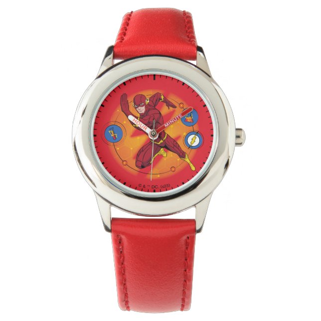 Cartoon Flash Laboratory Running Graphic Horloge (Voorkant)