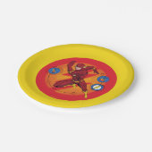 Cartoon Flash Laboratory Running Graphic Papieren Bordje (Gekanteld)