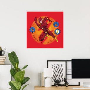 Cartoon Flash Laboratory Running Graphic Poster