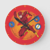 Cartoon Flash Laboratory Running Graphic Ronde Klok (Voorkant)