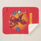 Cartoon Flash Laboratory Running Graphic Sherpa Deken (Voorkant (horizontaal))