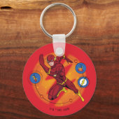Cartoon Flash Laboratory Running Graphic Sleutelhanger (Voorkant)