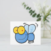 Cartoon Fly Briefkaart (Staand voorkant)