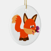 Cartoon Fox Et Ornement Papillon (Droite)
