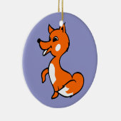 Cartoon Fox Keramisch Ornament (Rechts)