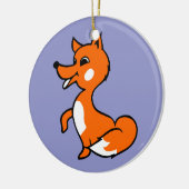 Cartoon Fox Keramisch Ornament (Links)