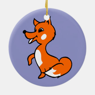 Cartoon Fox Keramisch Ornament