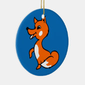 Cartoon Fox Keramisch Ornament (Rechts)