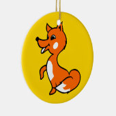 Cartoon Fox Keramisch Ornament (Rechts)
