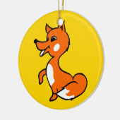 Cartoon Fox Keramisch Ornament (Links)