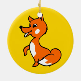 Cartoon Fox Keramisch Ornament