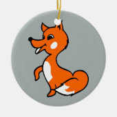Cartoon Fox Keramisch Ornament (Voorkant)
