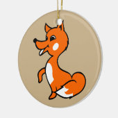 Cartoon Fox Keramisch Ornament (Links)