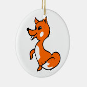 Cartoon Fox Keramisch Ornament (Rechts)
