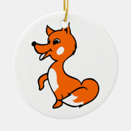 Cartoon Fox Keramisch Ornament