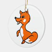Cartoon Fox Keramisch Ornament (Links)