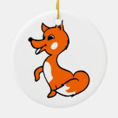 Cartoon Fox Keramisch Ornament (Achterkant)