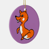 Cartoon Fox Keramisch Ornament (Rechts)
