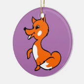 Cartoon Fox Keramisch Ornament (Links)