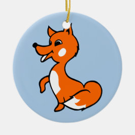 Cartoon Fox Keramisch Ornament