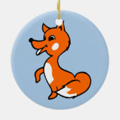Cartoon Fox Keramisch Ornament (Achterkant)