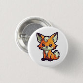 CARTOON FOX RONDE BUTTON 3,2 CM (Voorkant /achterkant)